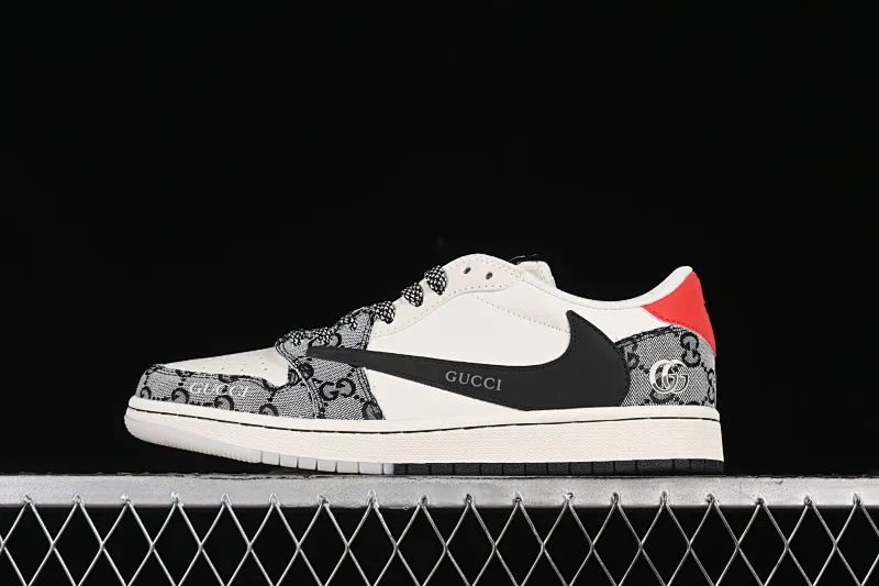 All categories Air Jordan Jordan series basketball shoes Air Jordan 1 Low High-end customized low-top sneakers Travis Scott x Fragment Design x Air Jordan 1 Low OG SP AJ1 Joe 1 Gucci joint-black and gray pattern low-top cultural casual sneakers XY2688-117